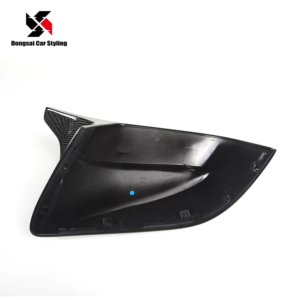 FOR 17-2020 TESLA MODEL 3 WING HORN STYLE CARBON FIBER MIRROR COVER REPLACEMENT