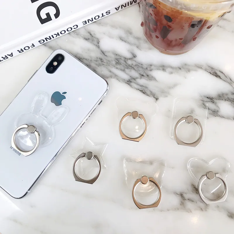 

Custom Metal Holder Middle Finger Cell Phone Ring stand,Acrylic New Design Mobile Rings Holder, Transparent