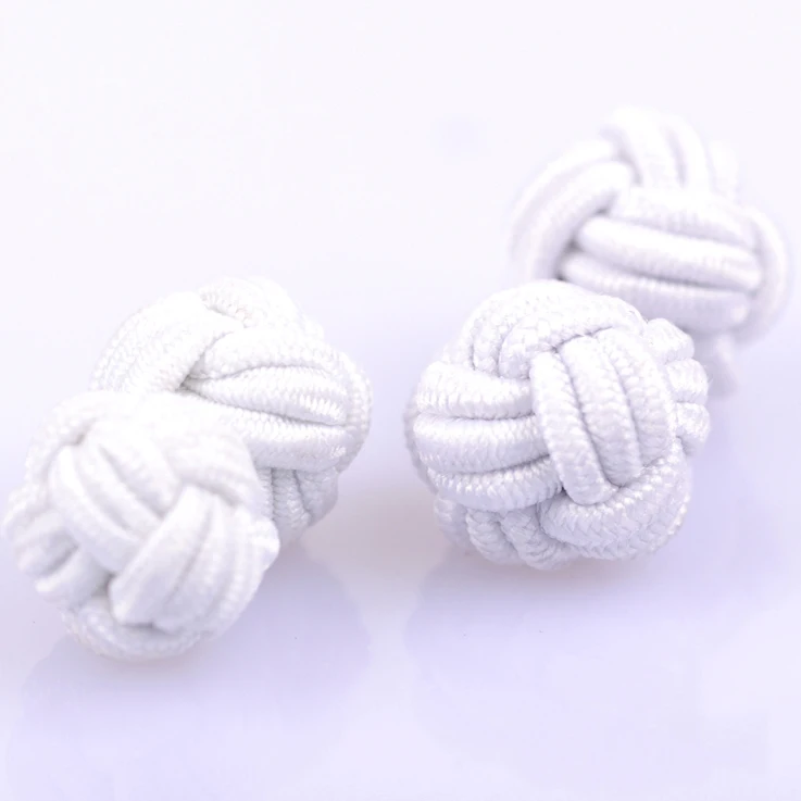 

zhejiang shengzhou supplier double ball silk knot cufflink S8-S14