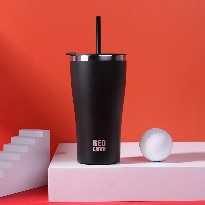 

530ml Easy to Carry Durable Healthy Material Straw Drinks Hot Coffee Bottle