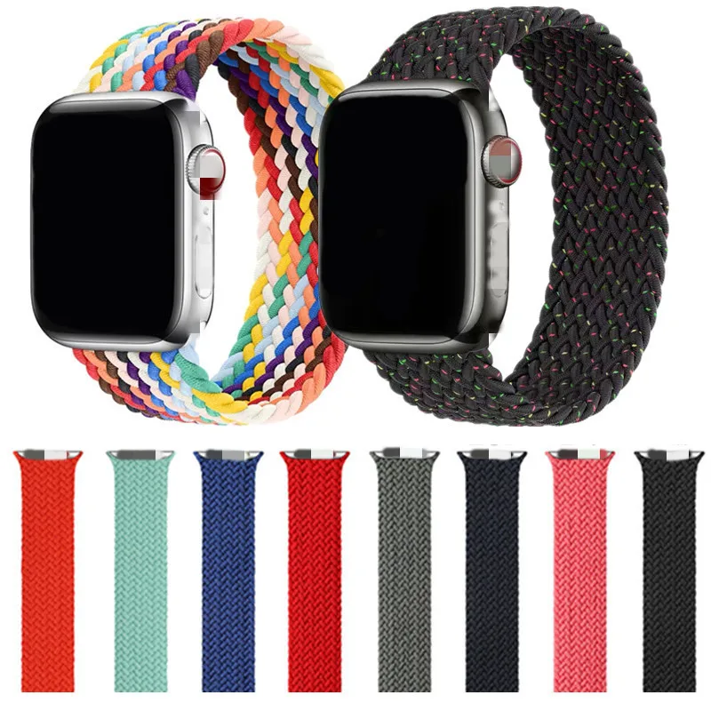 

Wholesale Smartwatch Wristband Nylon Sport Smart Watch Bands For I Watch Sport Loop Band Series 7/6/5/4/3/2/1/SE, Various colors