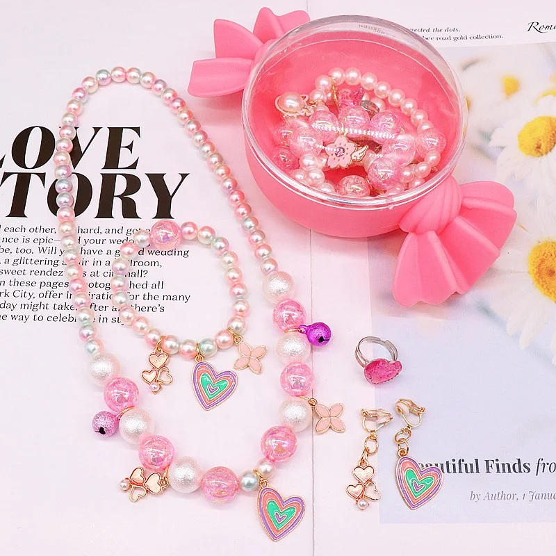 

Manufacturers Direct Children Necklace Set Korean Beaded Necklace Lovely Cartoon Alloy Accessories Plastic Customized Animal