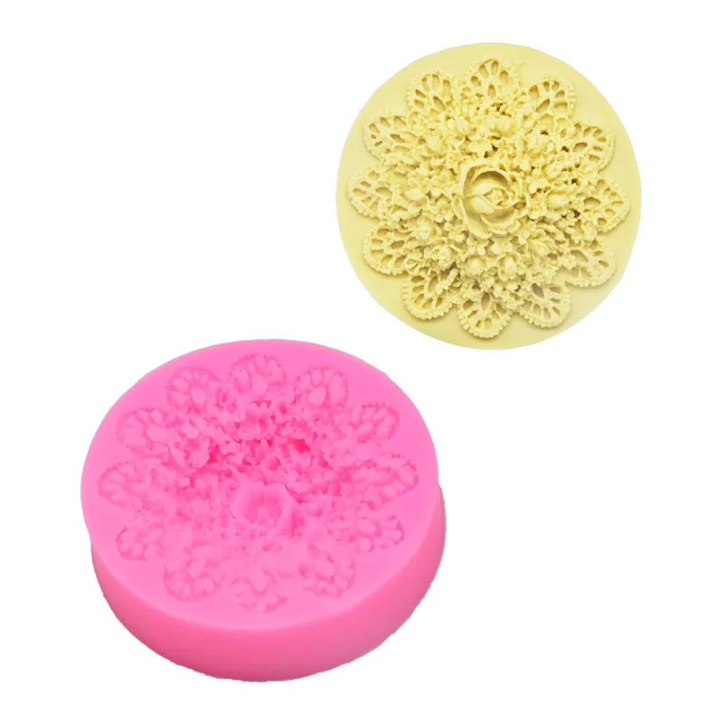 

DIY Baking Lace Big Flower Shaped Cake Baking Mold Cake Chocolate Baking Silicone Mold for Baking Pastry Accessories Supplies