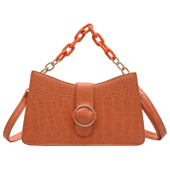 

New Style Alligator Pattern lady chain bags ladies shoulder bags stone pattern purse, White/black/purple/yellow/green/orange