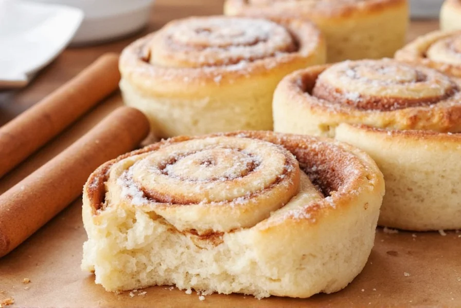 Assortment of gourmet cinnamon rolls with different toppings and fillings