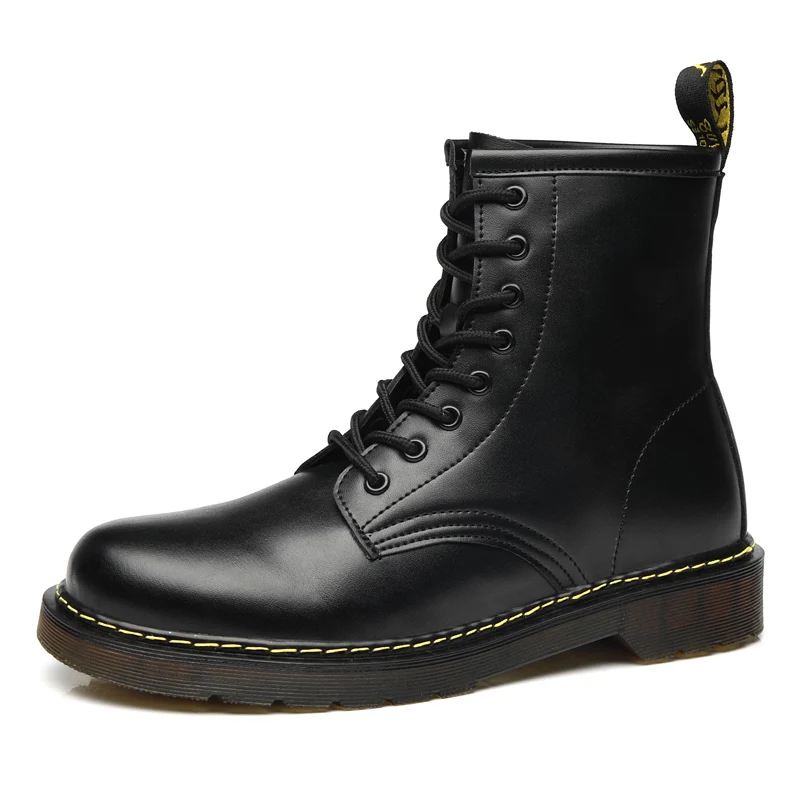 

2020 winter leather ankle boots men's autumn retro lace-up women's shoes comfortable short boots couple fashion casual boots