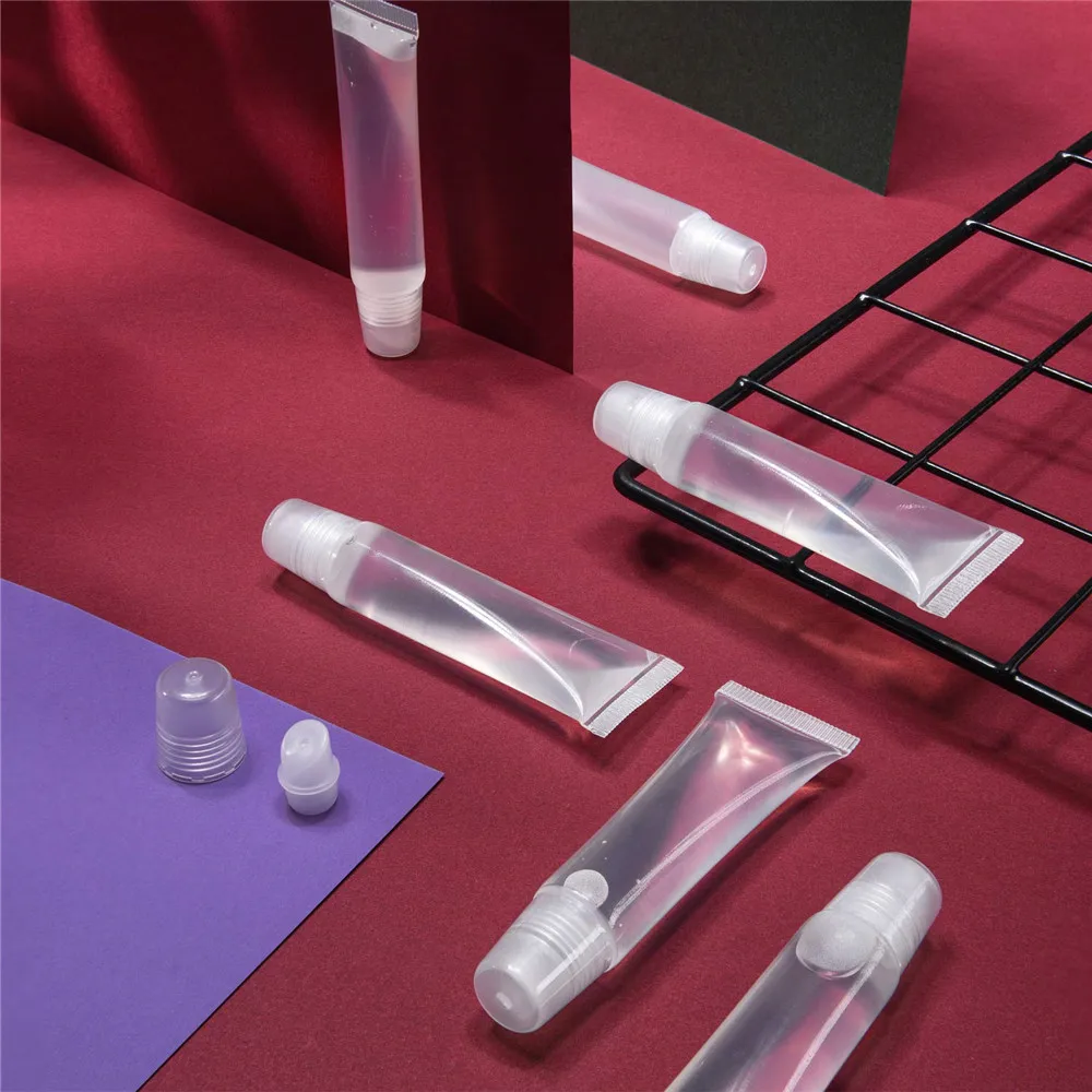 Empty Lipstick Tube Lip Balm Soft Tube Makeup Squeeze Clear Lip Gloss