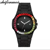 

Shifenmei S1085 Luxury brand full diamond bling bling iced out watch for men