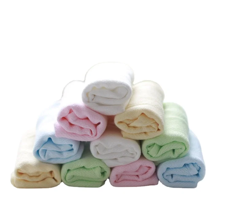 

Hot sale 100% bamboo fiber washcloth Newborn Baby Bibs Bandana Burp Cloths Towel
