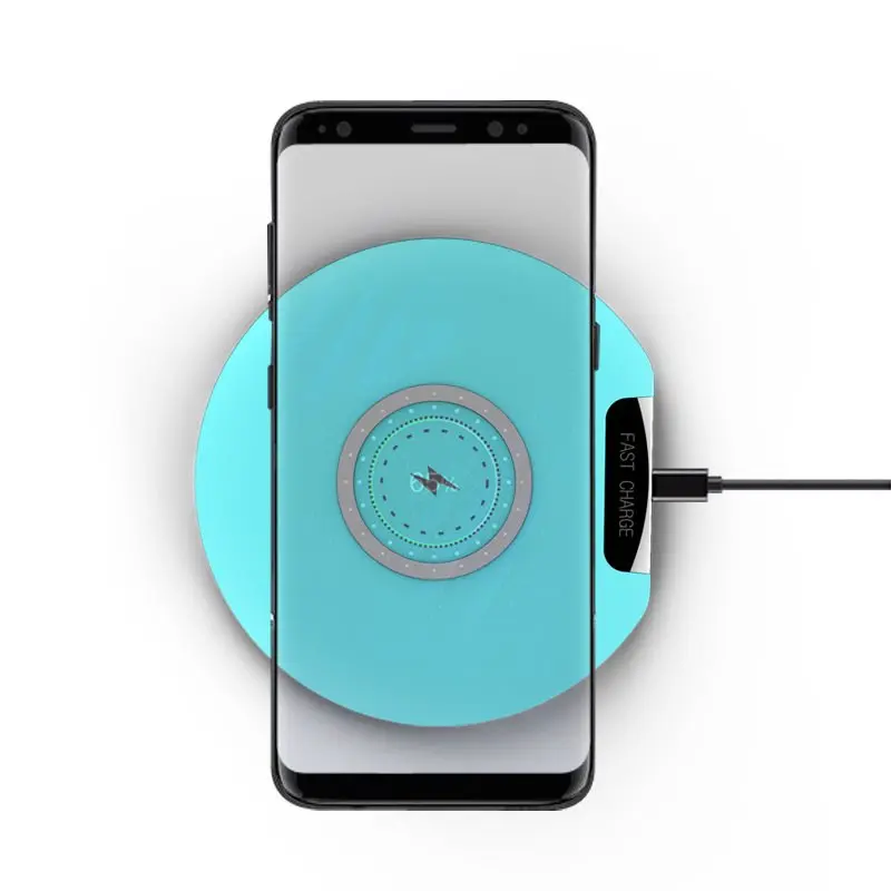 

High quality fast wireless charging charger q20 10w 5w power colorful customize phone charger for mobile phone charge, Black white