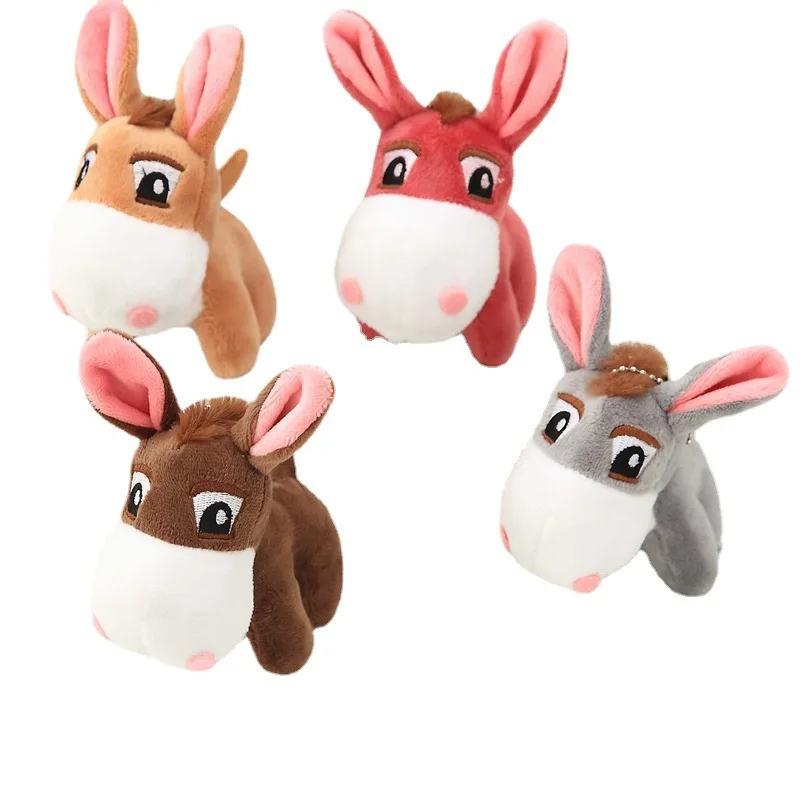 

wholesale Cartoon donkey plush toys creative key chain bag pendant doll donkey paw machine wedding throwing doll decoration