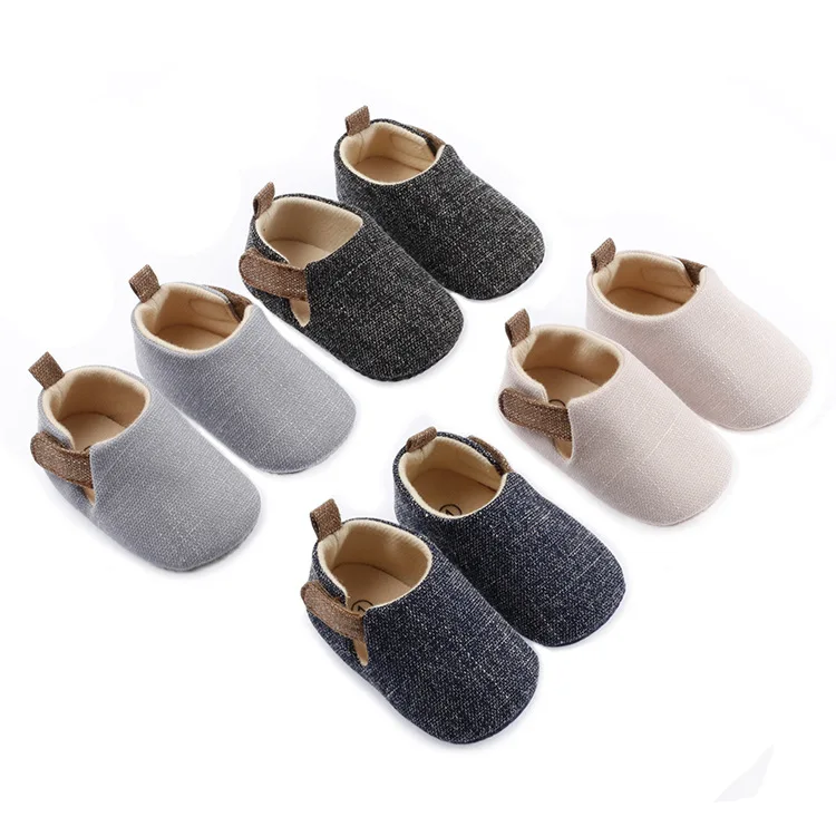 

Casual fashion children's shoes, infant toddler shoes 0-15 months retro linen baby shoes boy, 4 colors