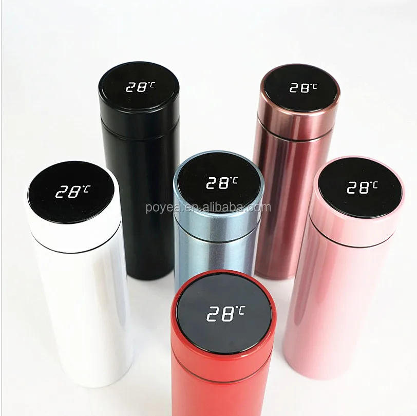 500ml Smart Led Light Temperature Control Thermos Flask Insulation