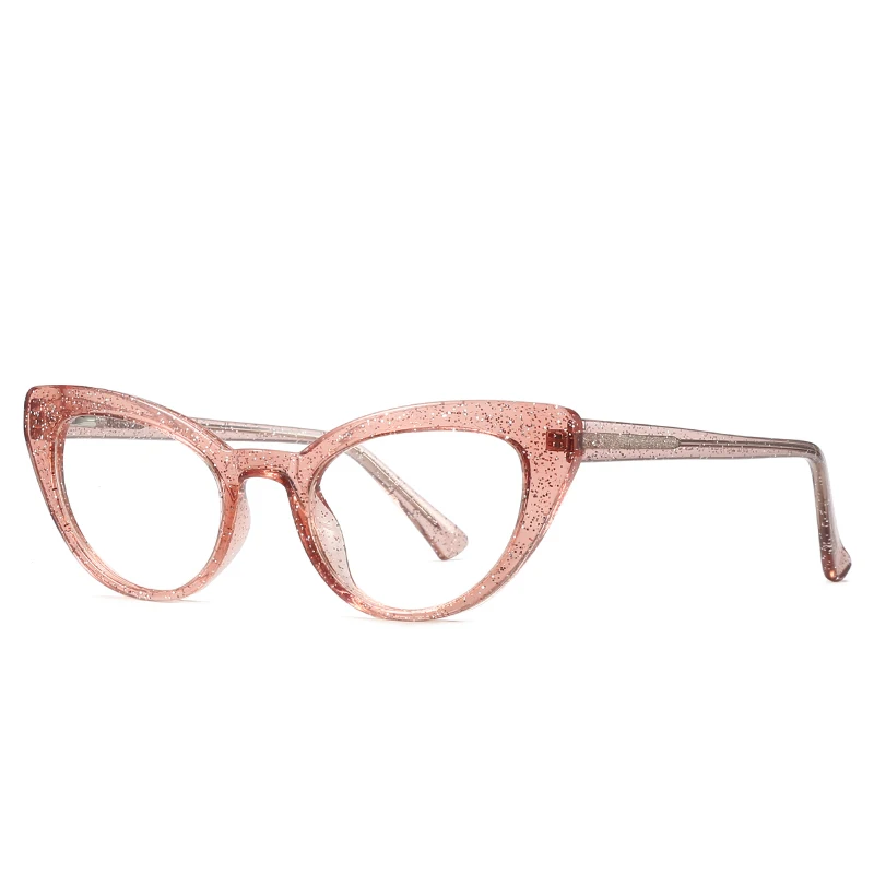 

High quality women Anti blue light TR90 Glitter Cat Eye Frame