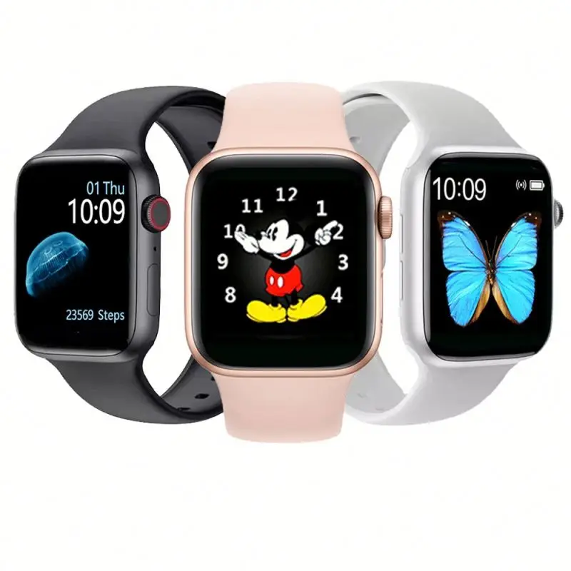 

t500 plus/pro x7 x8 Famous Brand oem wireless charge smartwatch t500 i5 ht99 dt86 Heart Rater Clock WomenSmartwatch long standby, Black/blue/pink