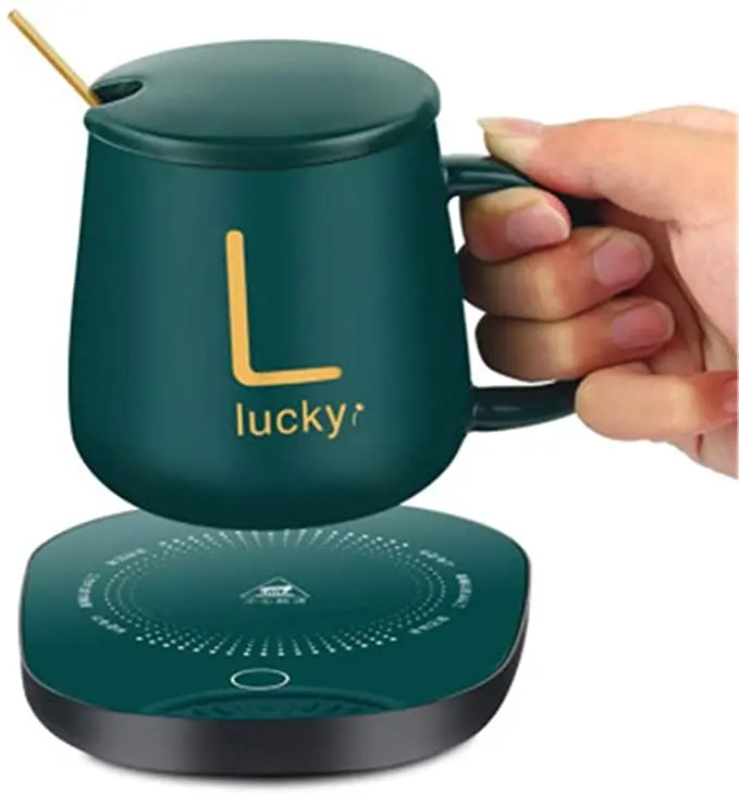 

Custom logo 55 degrees Constant Temperature Intelligent Heating Smart Ceramic Coffee Mug Cup, Customized color