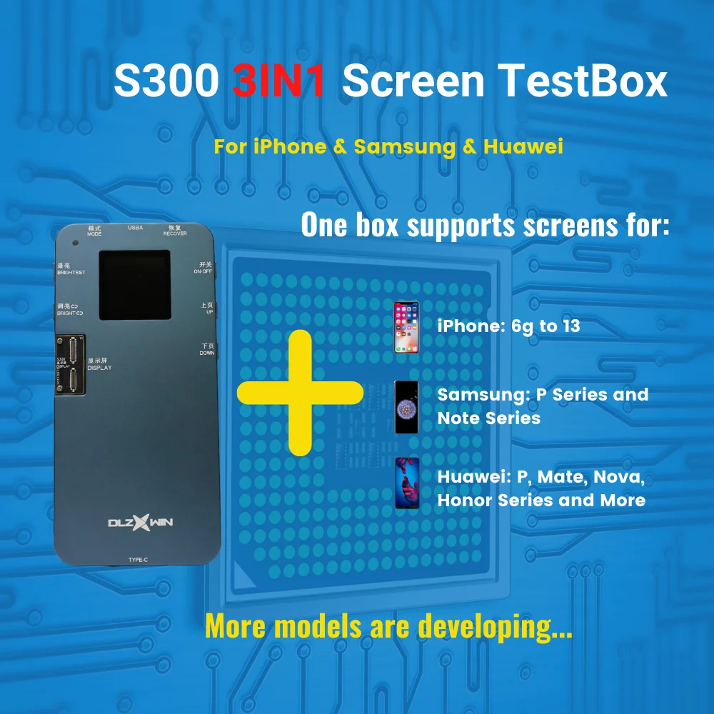 

Free Ship DLZXWIN TestBox DL S300 3IN1 LCD Screen Tester Machine For iPhone for Samsung for Huawei With Test Flex (Blue Colour)