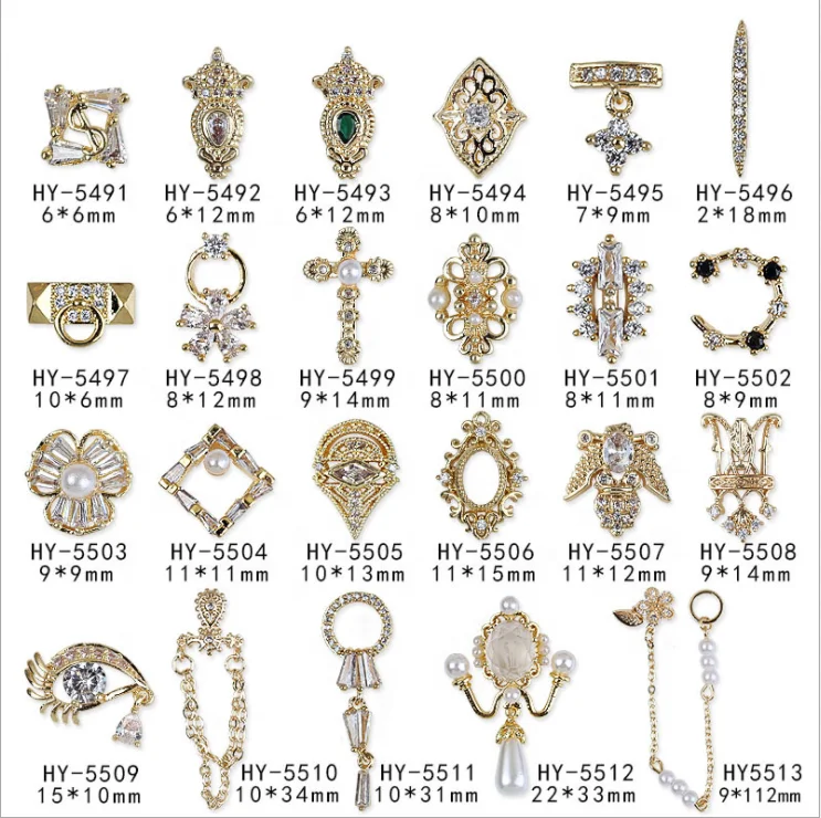 

Nail Art Zircon light luxury nail art Alloy jewelry diamond nail decoration, As pc shown