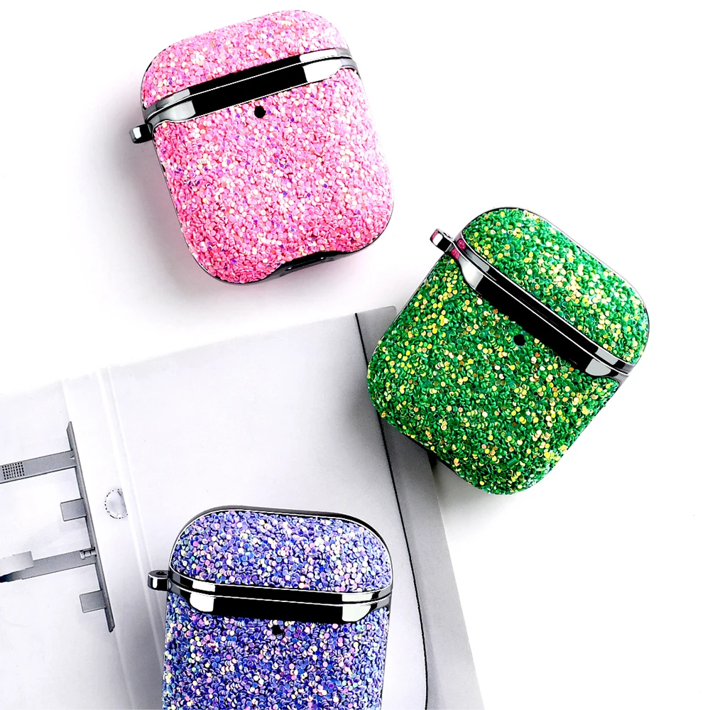 

Onegif Luxury Brand Bling Leather Wireless Earphone Case For Airpods