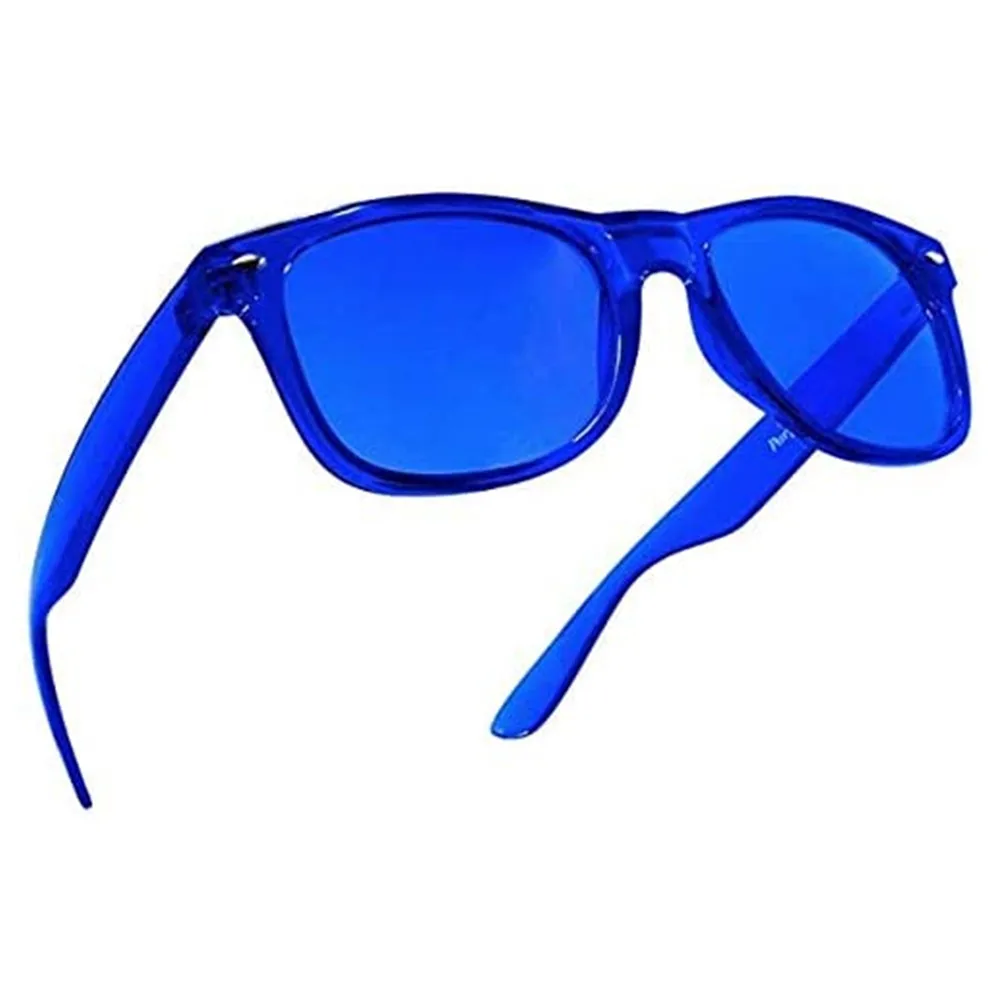 

Color Therapy Glasses,Hard PC Plastic Frame 10 Colored Set Lenses Style