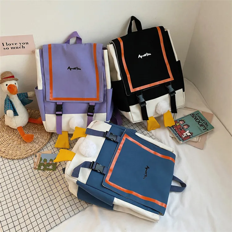 

Popular Schoolbags Backpack Cute Cartoon Duck Custom Backpack Girls Student Schoolbag