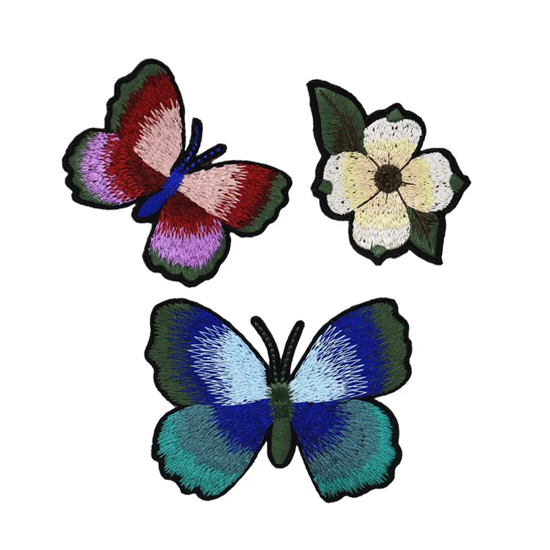 

2021 new wholesale butterfly patch custom logo iron on for clothing ventralex personalization halloween embroidery patches, Custom color