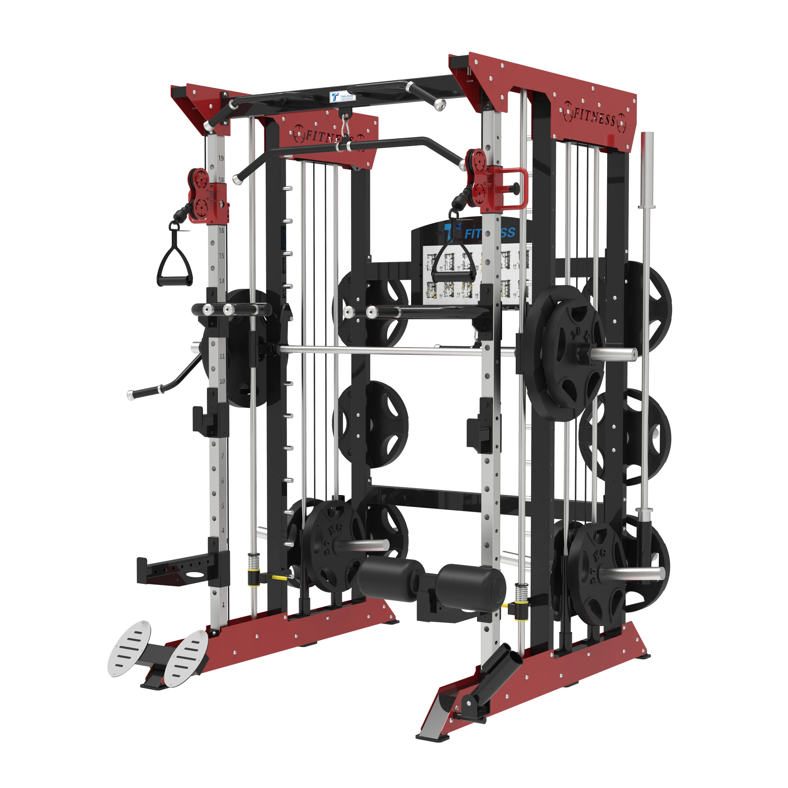 

New Semi Commercial gym equipment multi functional smith machine for home, Optional