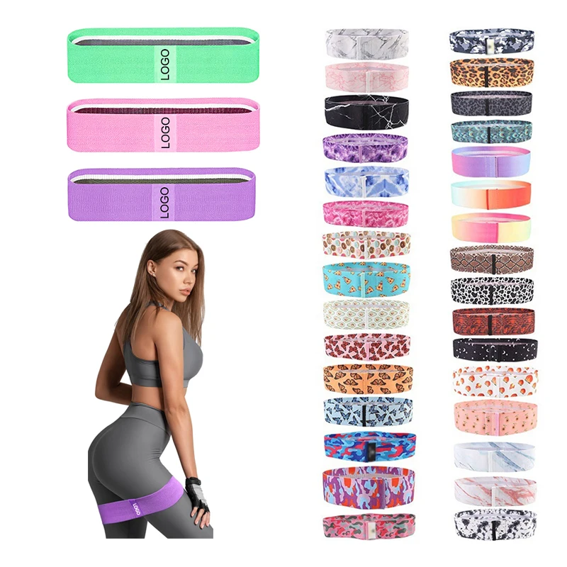 

Bitjoy Custom Logo Leg Hip Booty Loop Resistance Band Set Exercise Gym Workout Fitness Bands, Blue/ pink / purple/other