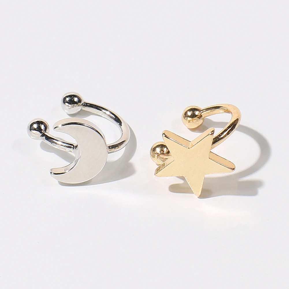 

Artilady free gift star moon tiny earrings