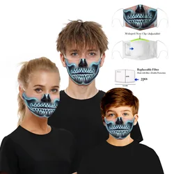 Sports Mask Independence Day US flag digital printing protective mask dust PM2.5 contains two filter chipsCycling Mask