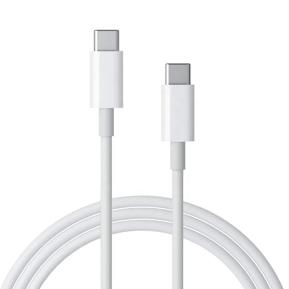 

Original quality factory 60W 5A PD quick charge usb type c to type c charging cable, White