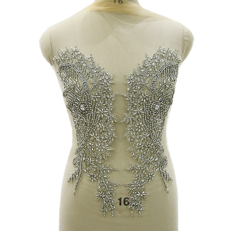 WDP-475  New Arrival 3d Flower Beaded Applique Panel Dress for Prom Night Party