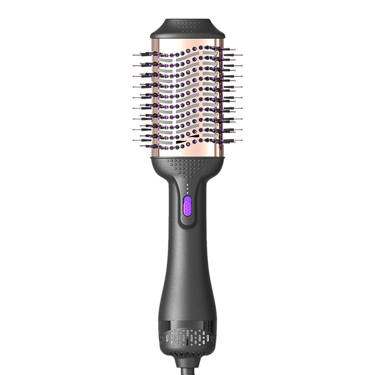 

3 In 1 Hair Dryer And Styler Electric Hot Air Hair Dryer Brush One Step Blow Dryer Brush Hair Straightener Brush Comb With Logo