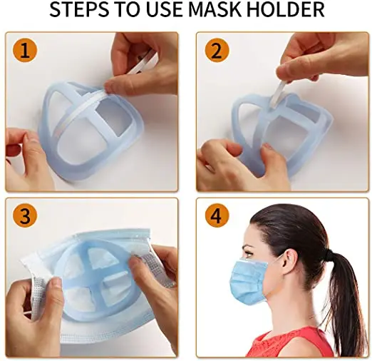 
3D masked support guard Reusable Inner Support Frame Disposable Masking Stand Face Masking Holder for Comfort Breathing 