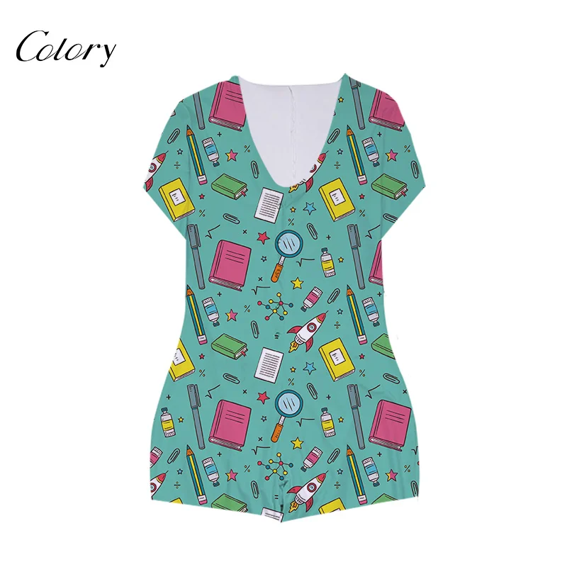 

Colory Jumpsuits Rompers Adult Onesie Plus Size Deep V Jumpsuit, Picture shows