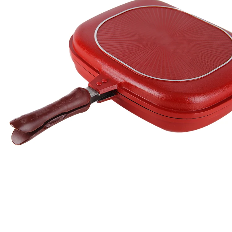 
non stick cast aluminum double sided grill pan outdoor grill pan 