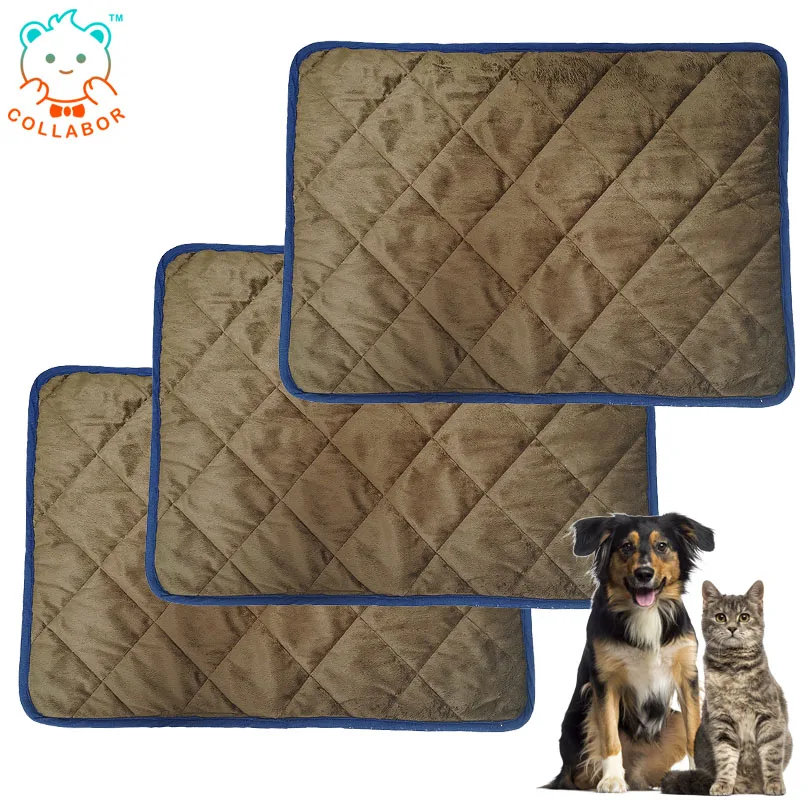 

COLLABOR Winter Waterproof Large Pet Cat Dog Bed Warm Cozy Dog House Soft Fleece Mat, Solid,printing