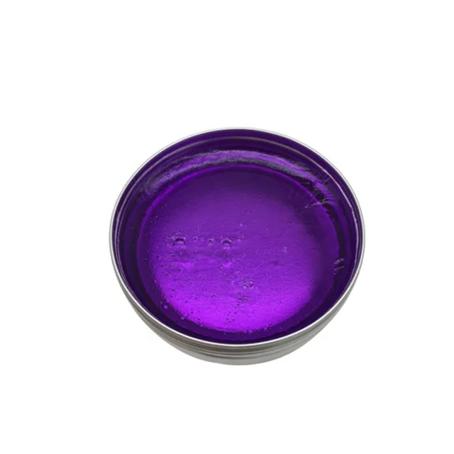 

Customized your logo OEM private label edge control water based strong hold natural hair pomade, Purple, pink, blue, clear or customized