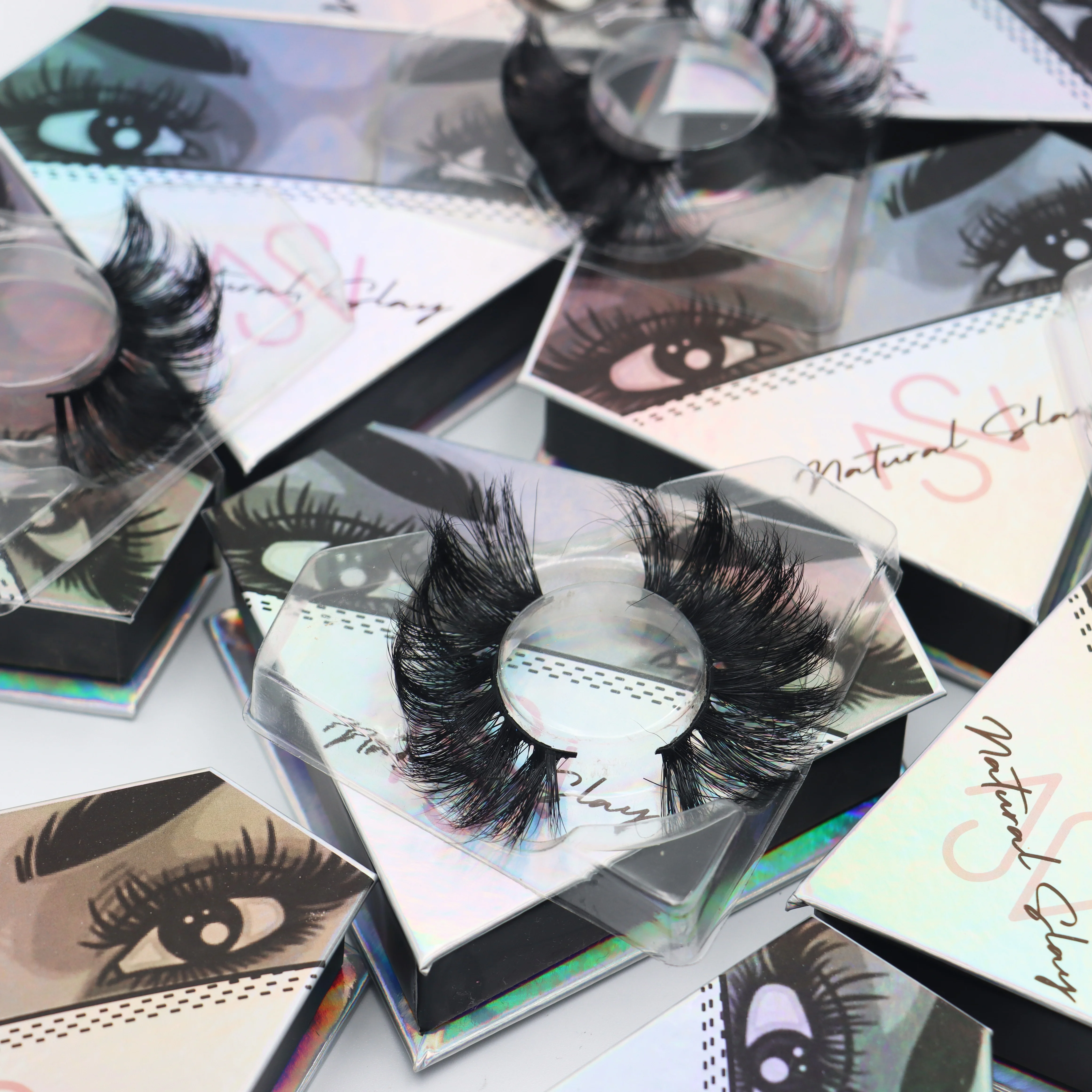 

Wholesale 3d Mink False Eyelashes Full Strips Thick Cross Long Lashes Wispy Fluffy Eyelash Strip Mink Eyelashes