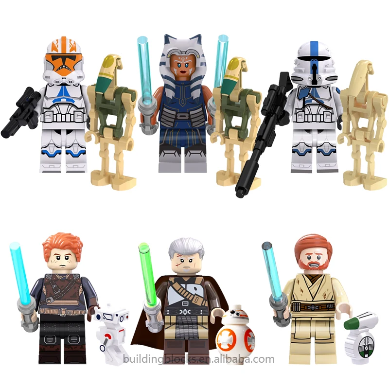 

TV6103 Star Obi-Wan Rahm Kota Clone Trooper Ahsoka Wars Mini Building Block Figure Children Plastic Xmas Toys Gift Juguetes