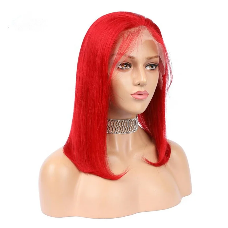 

Highknight Colored Bob Wig 100% Brazilian Ombre Bob Wig Straight Virgin Cuticle Aligned Hair Short Bob Cut Lace Front Wig