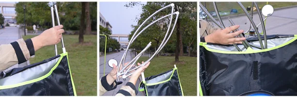 Rain Shield for Motorcycle - Durable Umbrella with Steel Frame