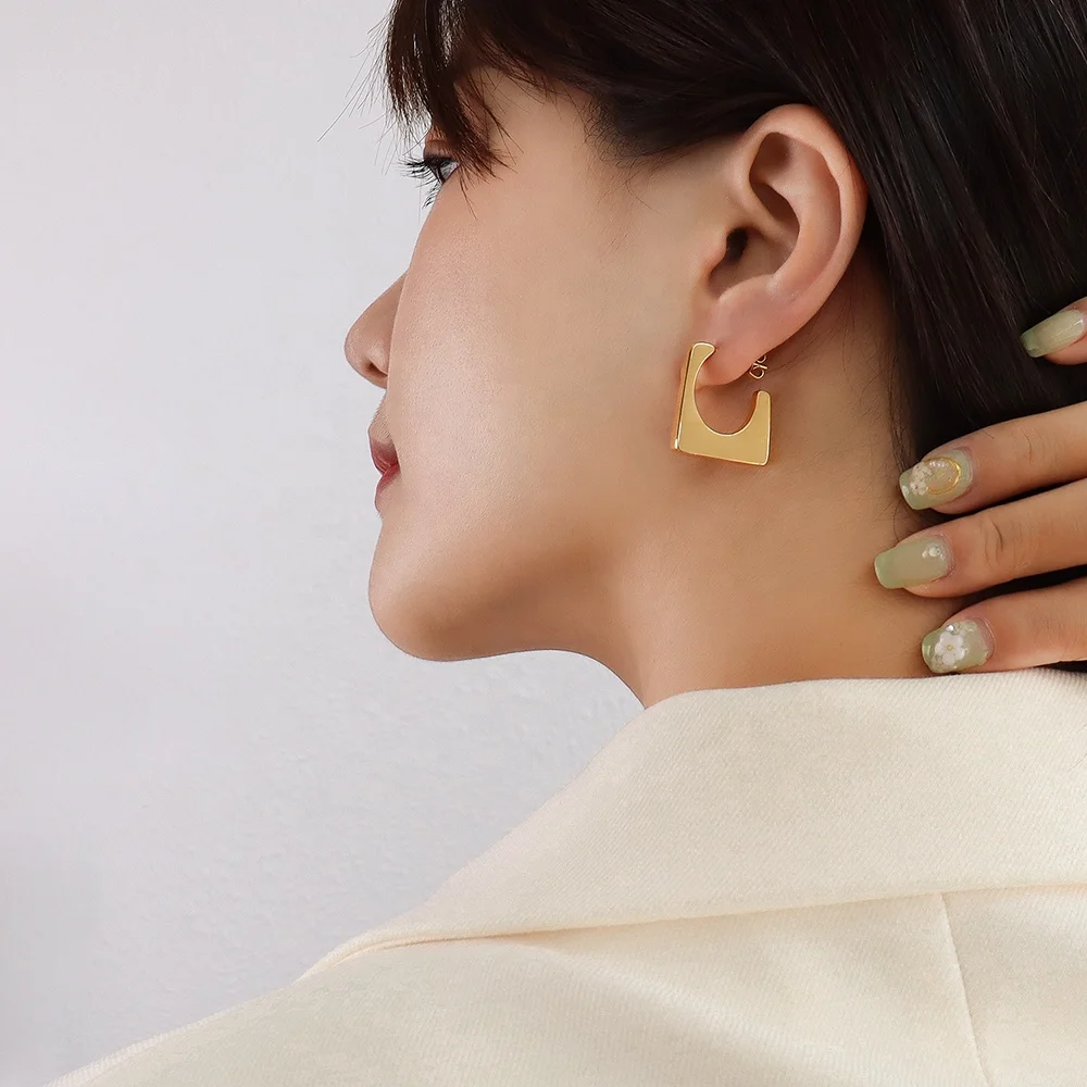 

Wholesale Cheaper Unique Fashion Jewelry Geometric Designer Women Square Earrings
