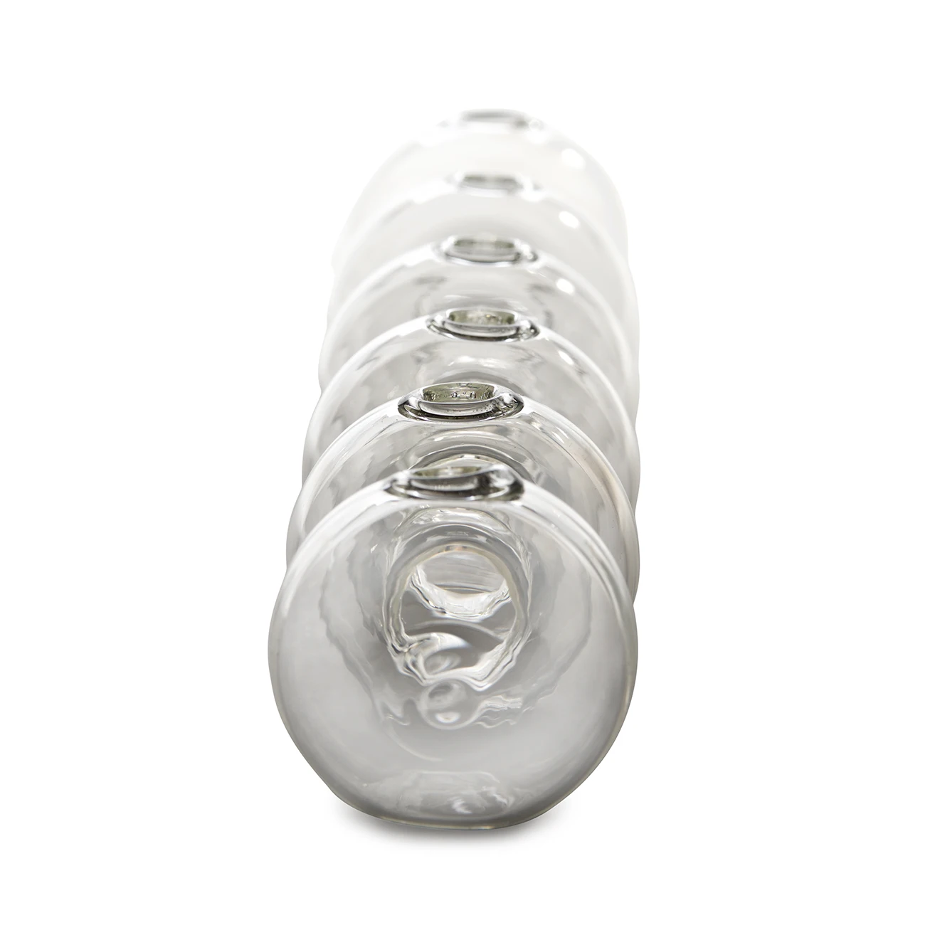 Caterpillar,Clear Glass Bud Conjoined Cute Floral Vase For Home Decor