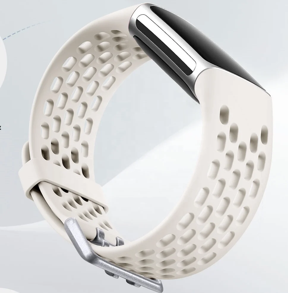 

Hole Design Charge 5 Sport Band Silicone Watch Bracelet Strap for Fitbit Charge 5