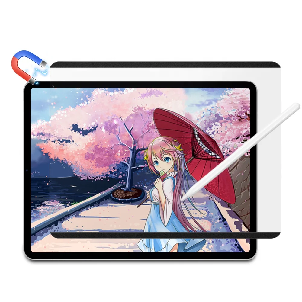 

Removable Magnetic paper film screen filter screen protector for iPad