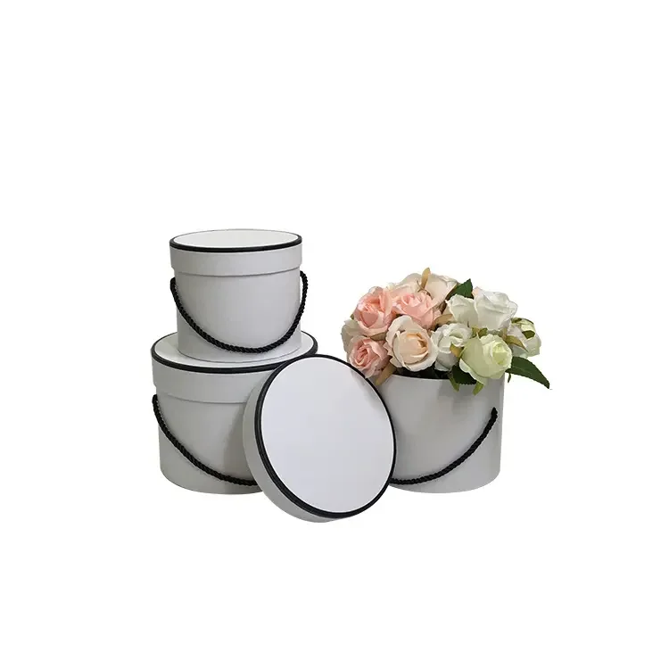 

3PCS/Set fashion round flower box gift box round hug bucket flower box