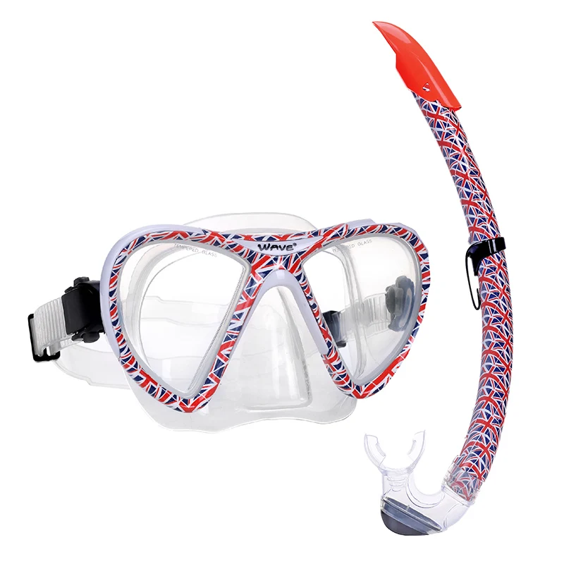 

Gold supplier wholesale free diving equipment scuba diving gear wave snorkel mask set, Blue,green,yellow,pink,purple etc