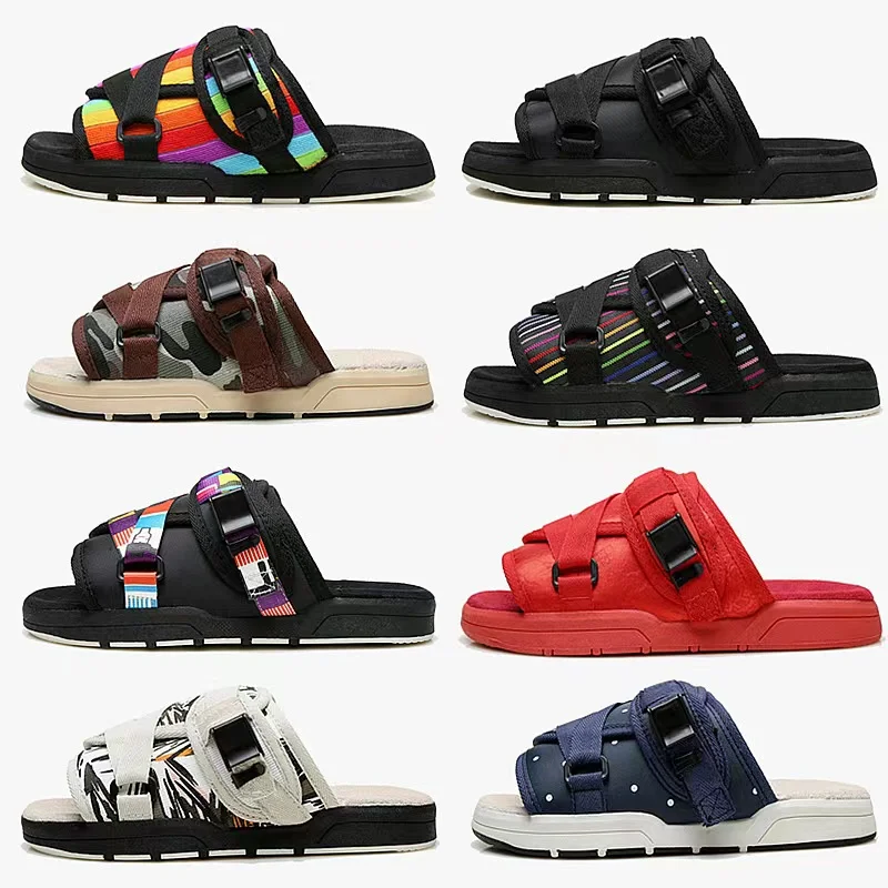 

drop shipping custom logo luxury brand buckle nylon non-slip pvc SPORT slides designer mens slippers sandals, Picture