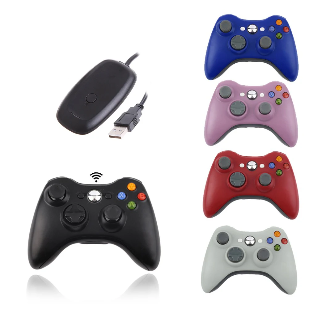

Black 2.4G Wireless Gamepad Joypad Game Remote Controller Joystick With Pc Reciever For Microsoft For Xbox 360 Console, Colors